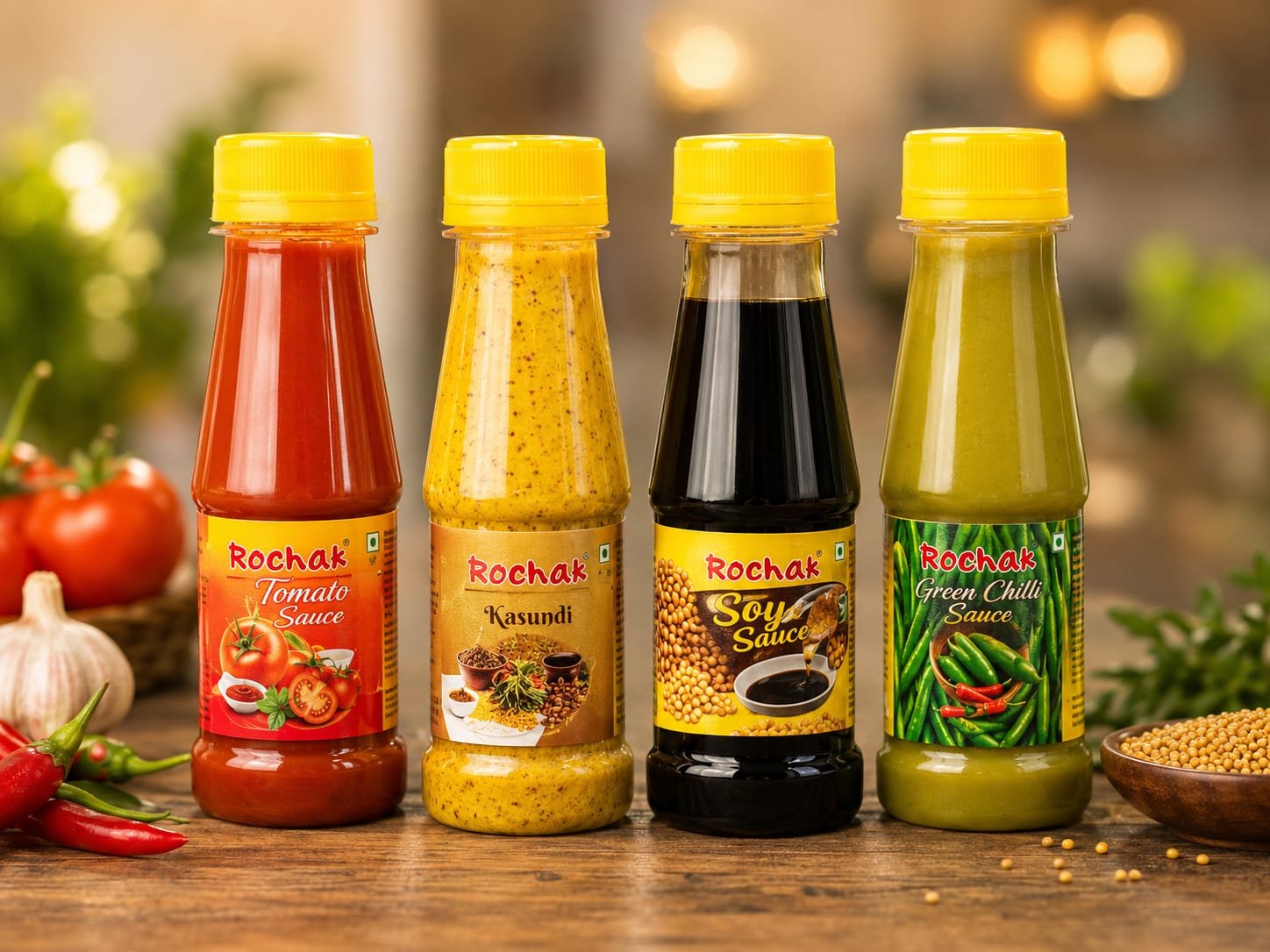 Small Pack Tomato Sauce, Chilli Sauce & Kasundi